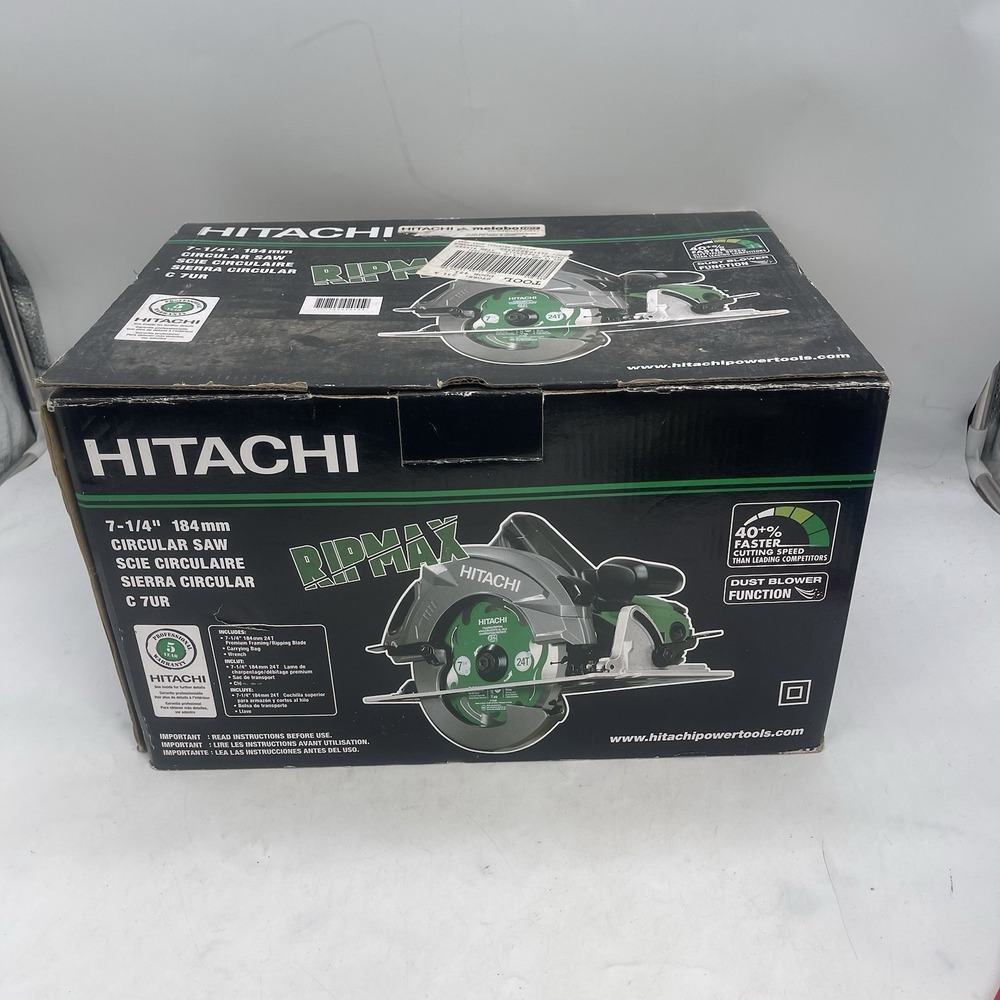 Hitachi C7BUR 7-1/4" Pro Circular Saw w/ Electric Brake "RIPMAX" New in Open Box